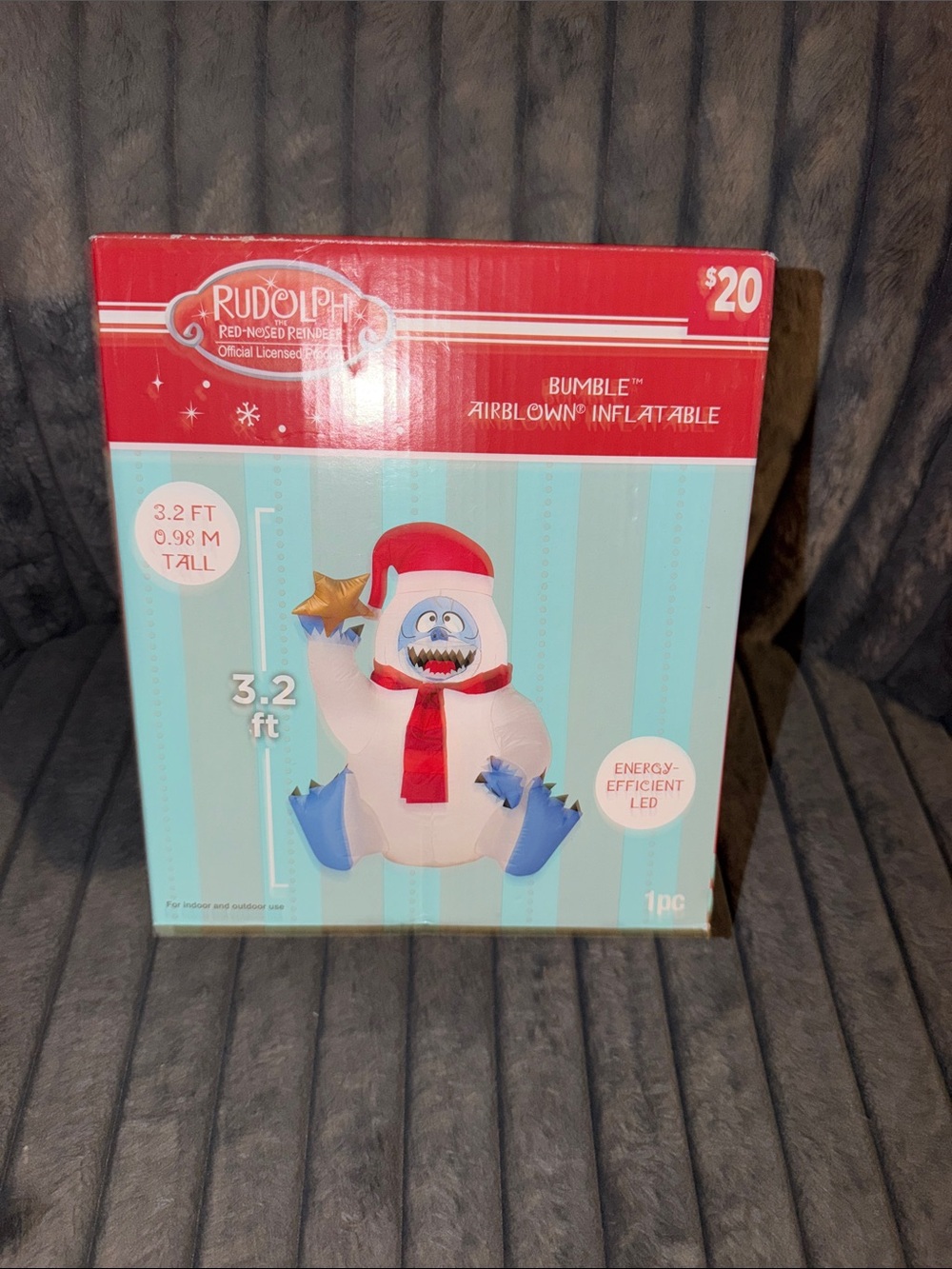 Rudolph Bumble Airblown Inflatable Snow Monster - White & Blue BNIB